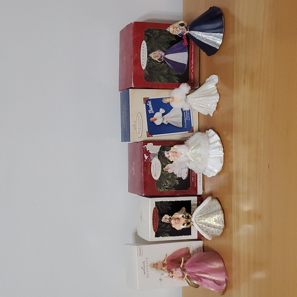 Hallmark Keepsake Barbie Collectors Christmas Ornaments-Lot of 5